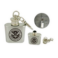 Stainless 1 Oz. Steel Flask Key Chain